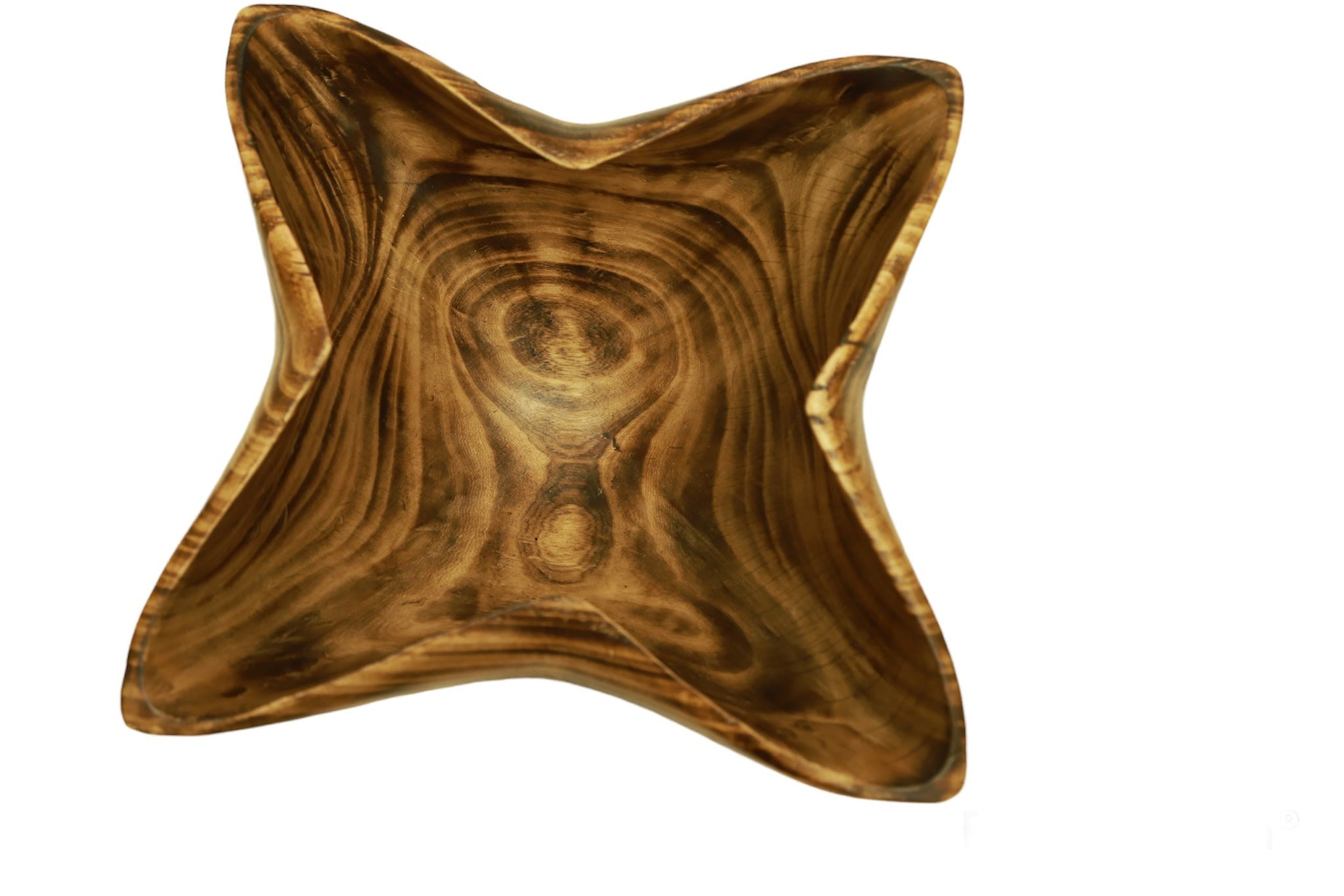 Wavy Square Jacaranda Salad Bowl, Hand carved Bowl, Wooden Bowl, Special gift - Tobmarc Home Decor & Gifts 