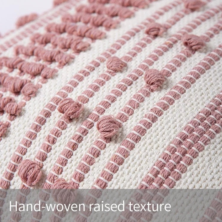 Woven Pillow Cover Hand Threading Pillow Cushion Cover New for Home Decoration Design Boho Style Cotton Square Knitted Accept - Tobmarc Home Decor & Gifts 