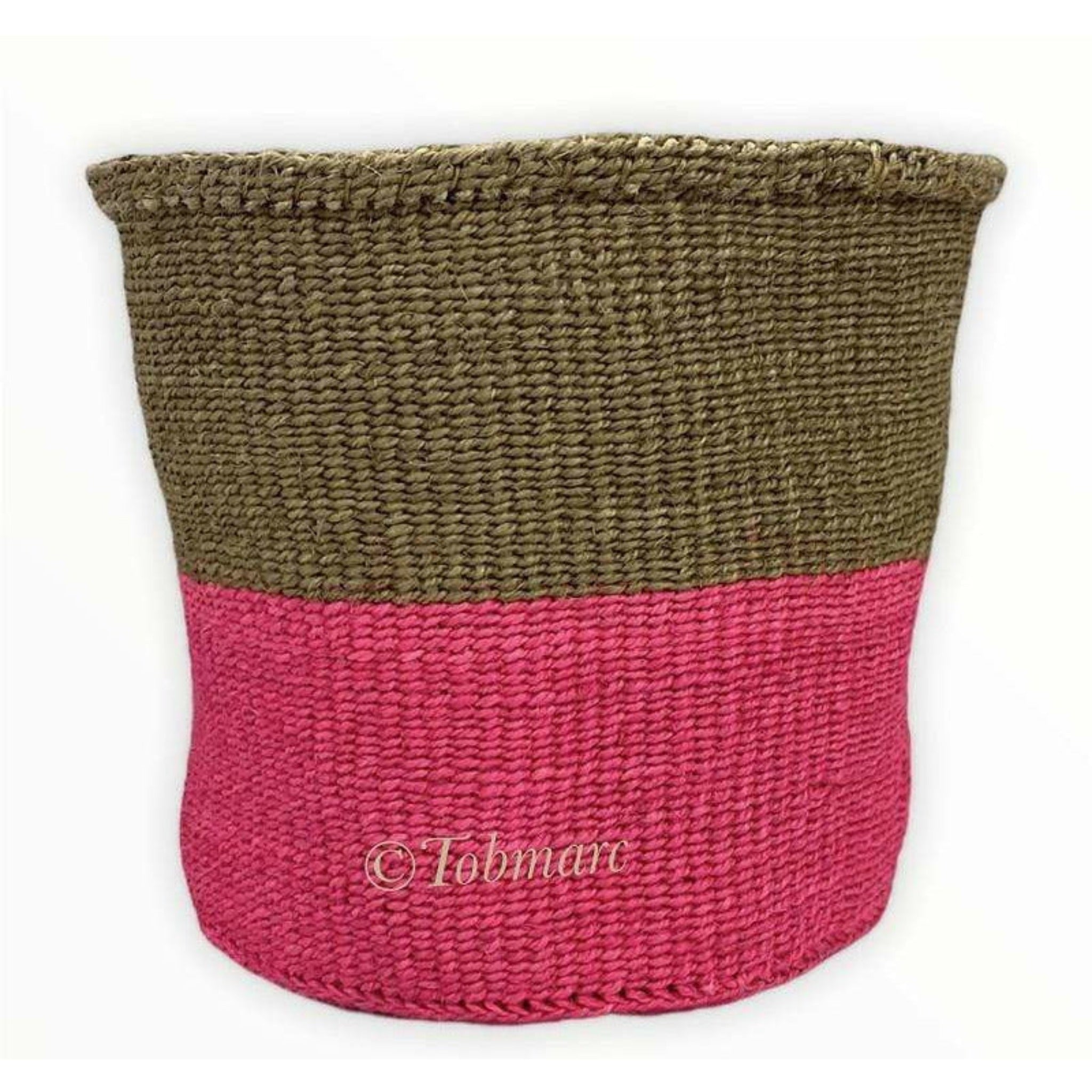 Tobmarc Home Decor & Gifts  Basket BROPIN -Two-Tone Storage Baskets, Plant Baskets, African Basket Planters, Laundry Basket, Toy Storage Baskets
