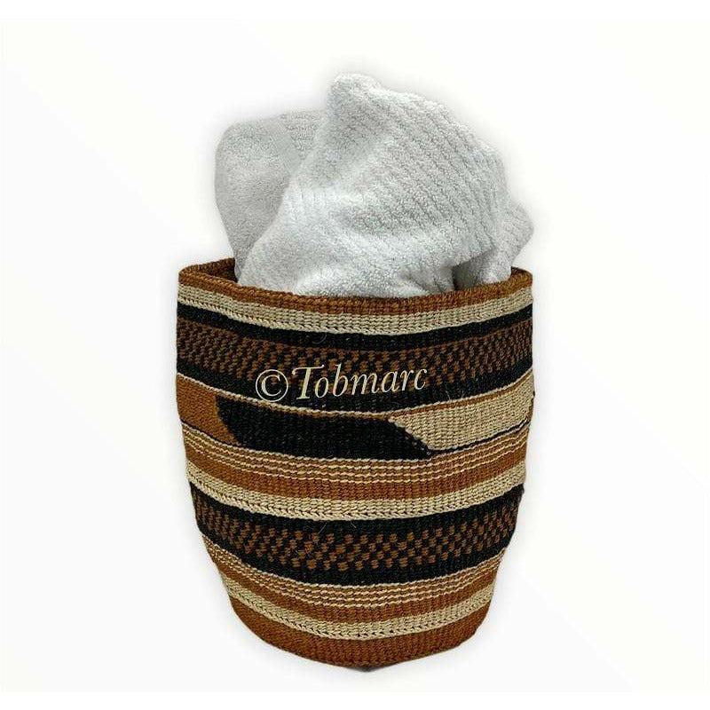 Tobmarc Home Decor & Gifts  Basket Mountain Basket MOUNTAIN 8"-Hand Woven Basket, Storage Baskets,  Plant Basket, African Decorative Basket, Woven Toy Storage Basket