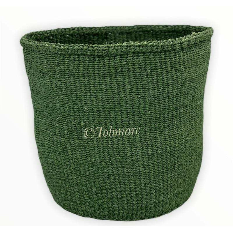 Tobmarc Home Decor & Gifts  Basket Plain Green PLAGRE-Storage Baskets, Plant Baskets, African Basket Planters, Laundry Basket Toy Storage Baskets