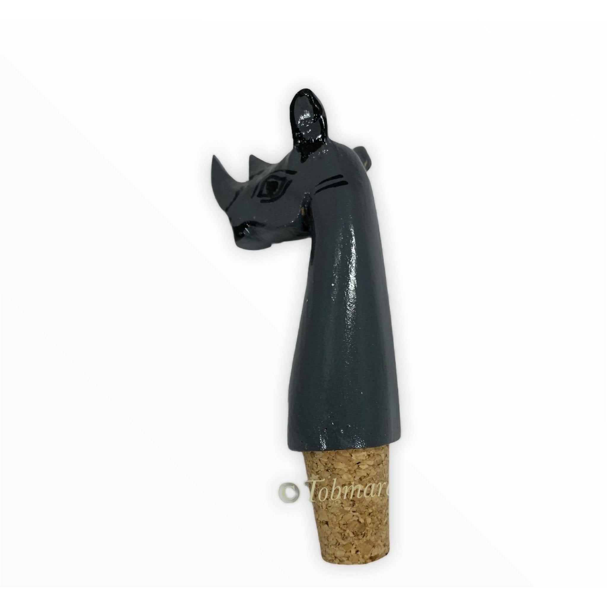 Tobmarc Home Decor & Gifts  Elephant Wine Bottle stoppers with Animal Designs, Decorative Wooden Beverage Stopper