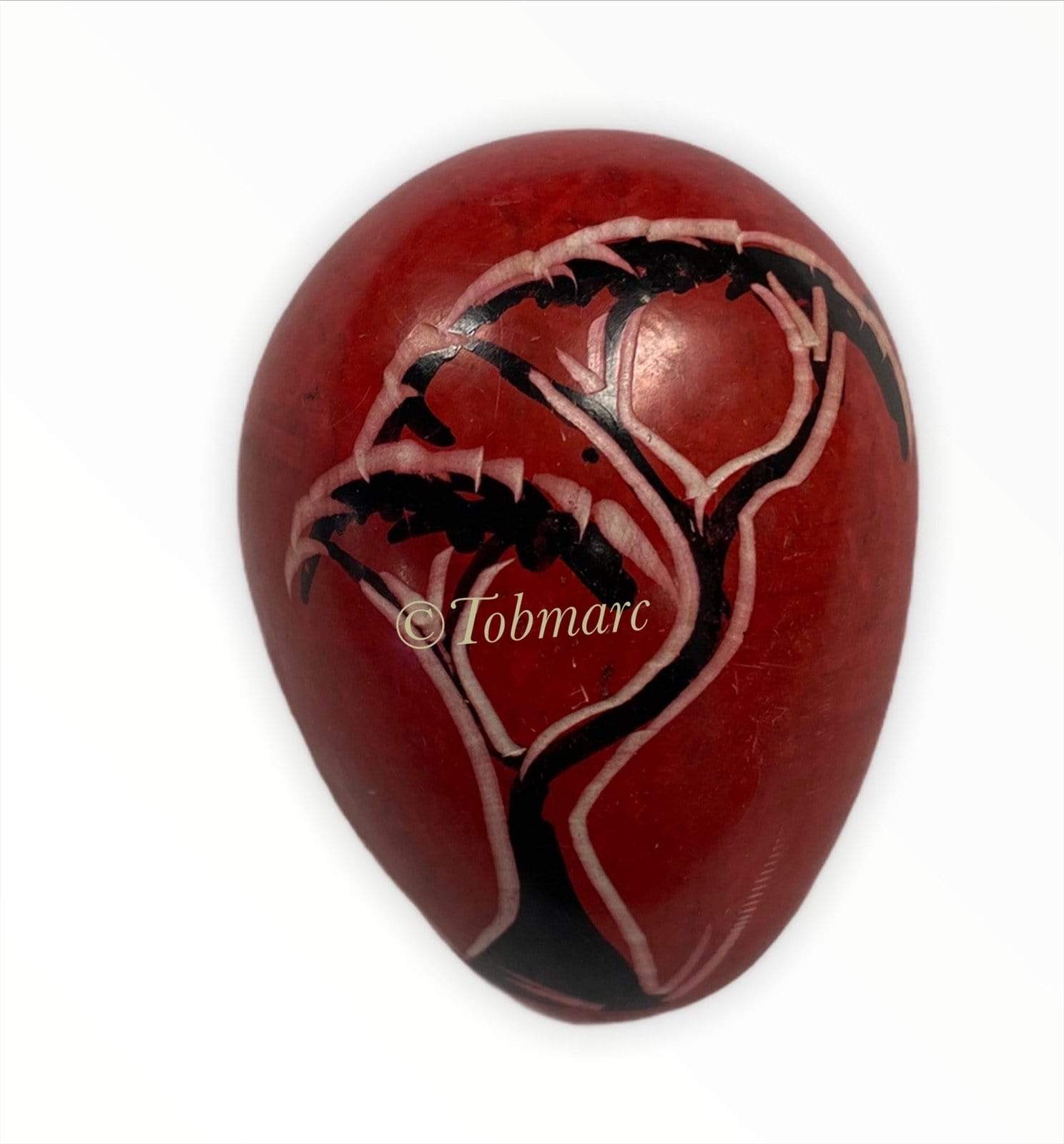 Tobmarc Home Decor & Gifts  Gifts & Accessories Set of 6 Soapstone Easter Eggs and Soapstone bowl, African Carved Painted Soapstone