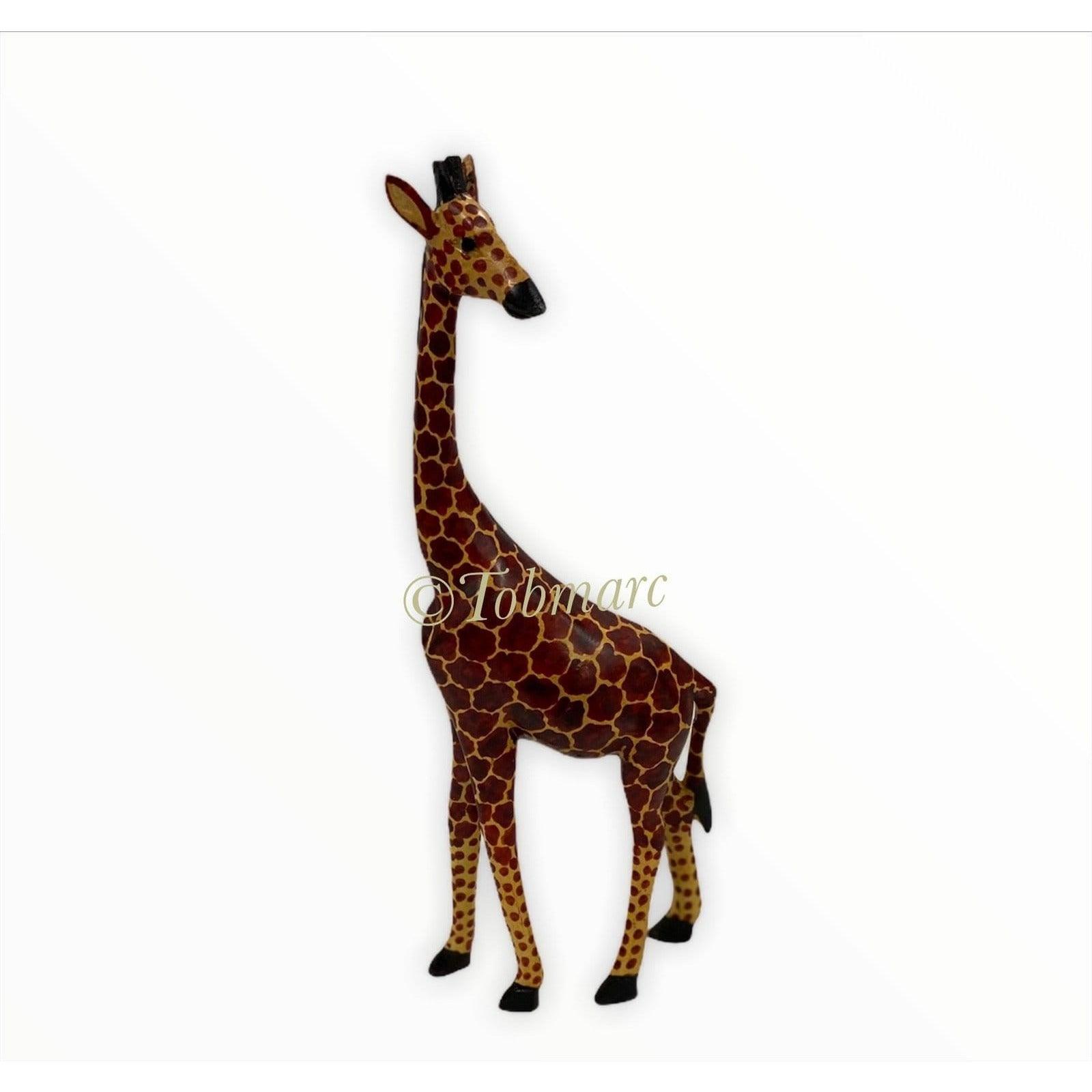 Tobmarc Home Decor & Gifts  Hand carved Giraffe Sculpture, African Giraffe Decor