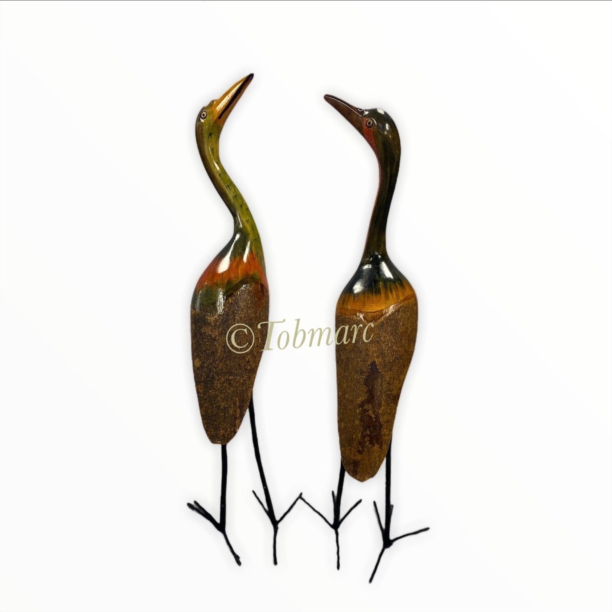 Tobmarc Home Decor & Gifts  Set of 2 wooden Bird sculptures