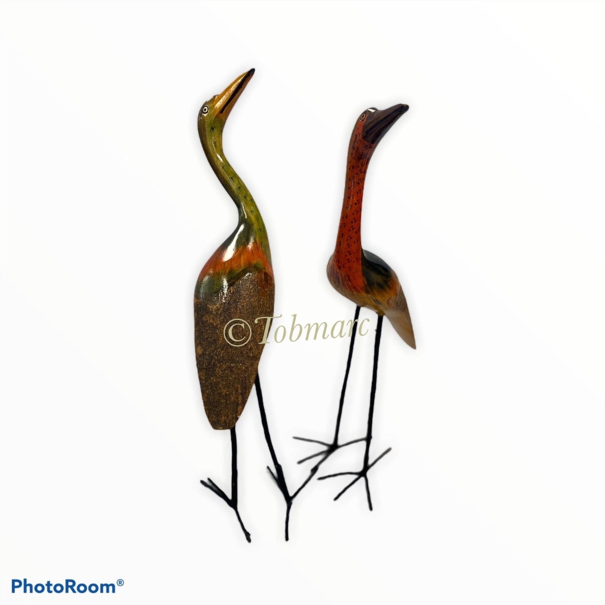 Tobmarc Home Decor & Gifts  Set of 2 wooden Bird sculptures