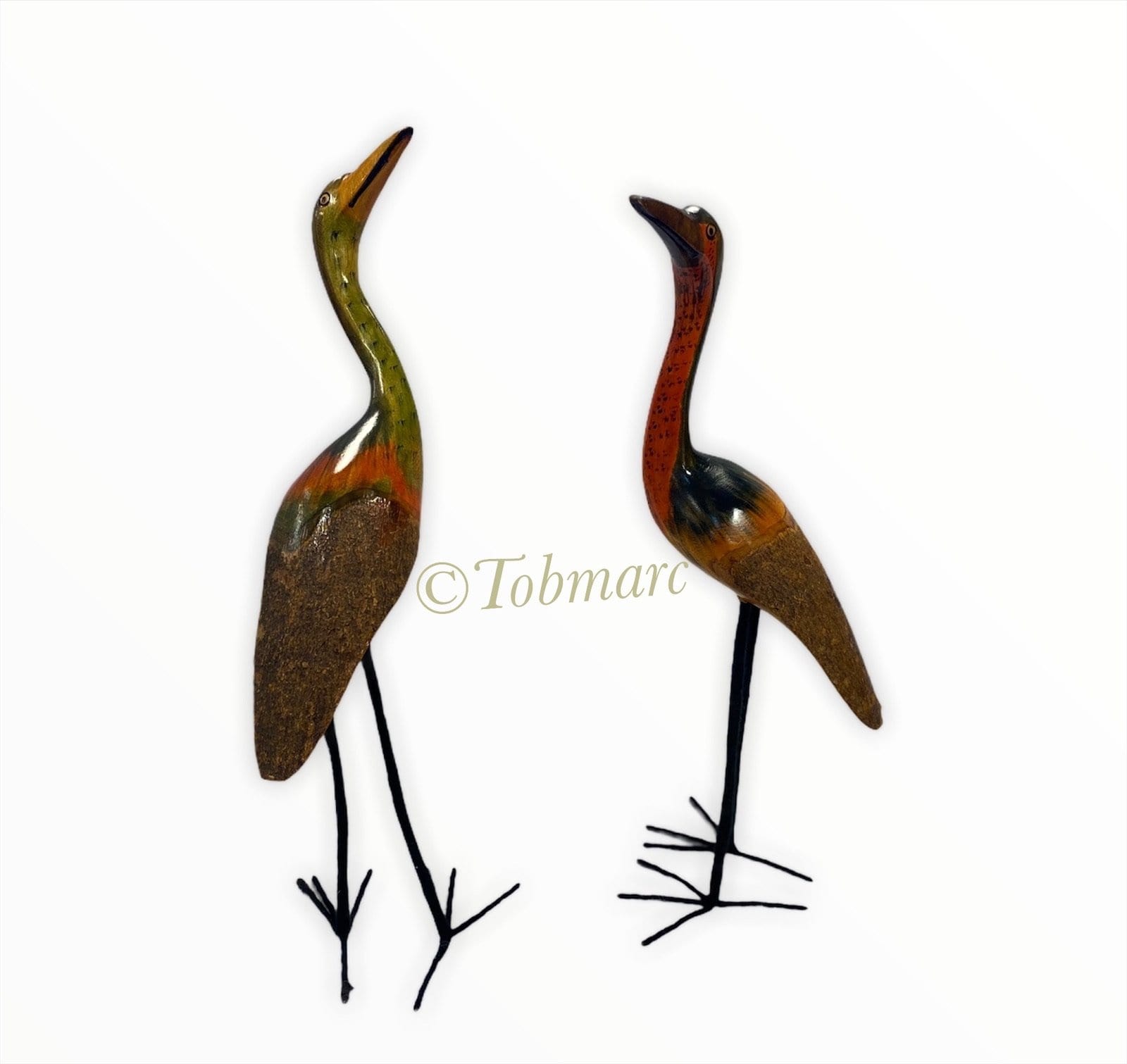 Tobmarc Home Decor & Gifts  Set of 2 wooden Bird sculptures