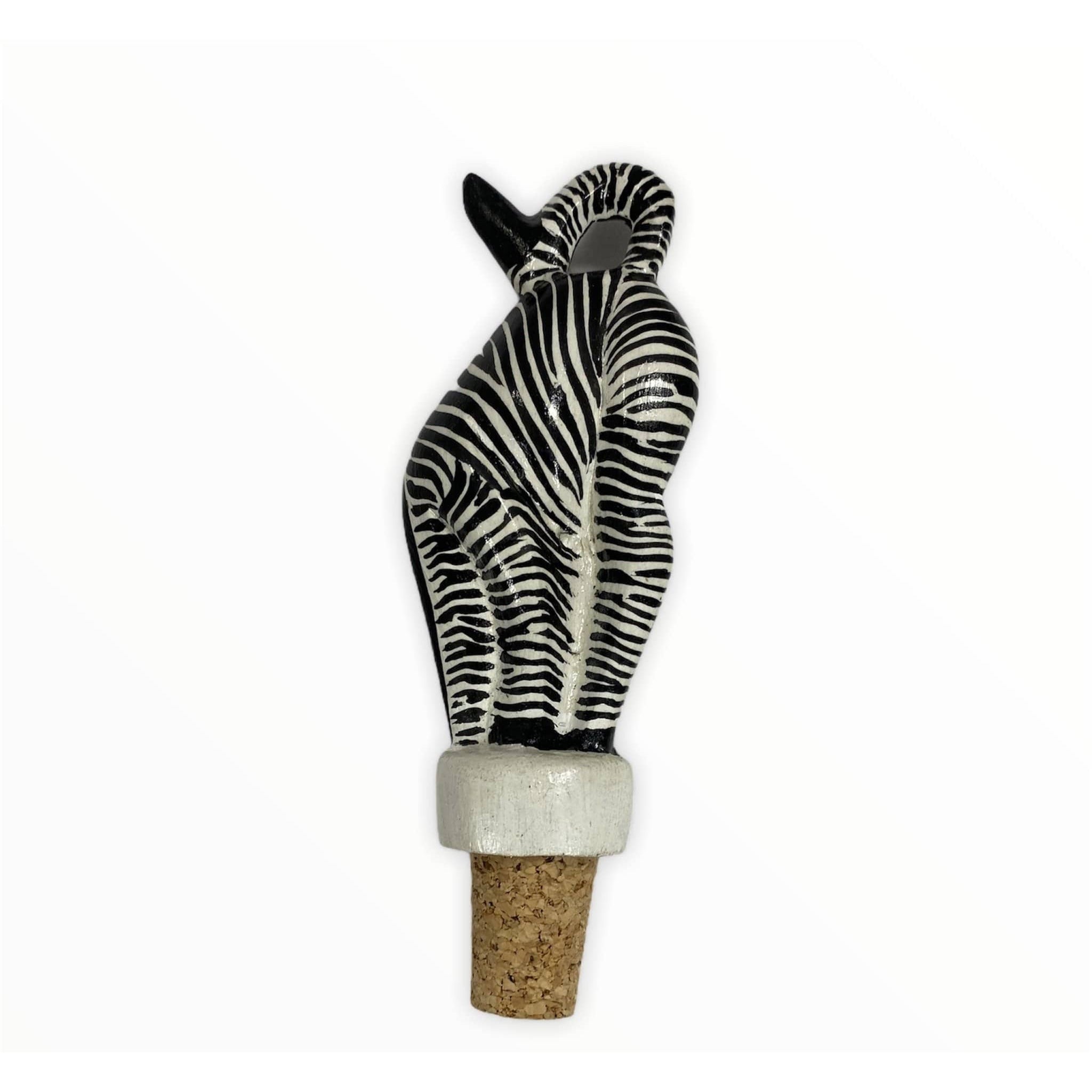 Tobmarc Home Decor & Gifts  Zebra Large Animal statue Personalized wine bottle stopper